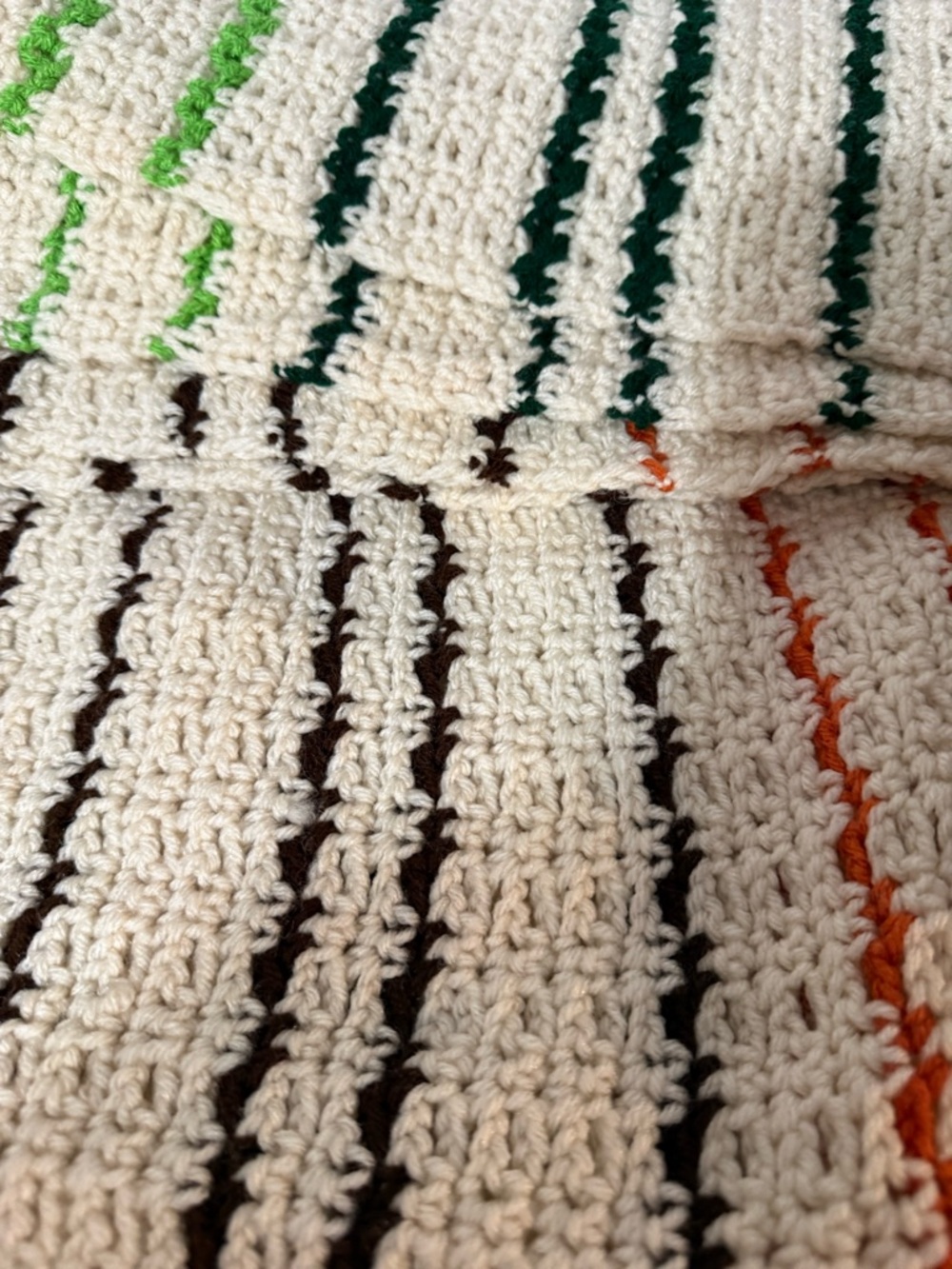 Handmade crocheted quilt 48x72